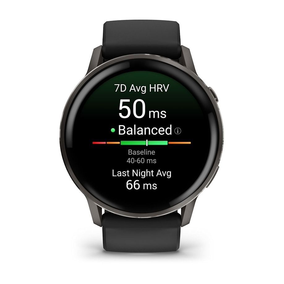 Garmin 010-03014-00 Venu 4 (45mm) fekete szilikon szíjjal sötétszürke okosóra