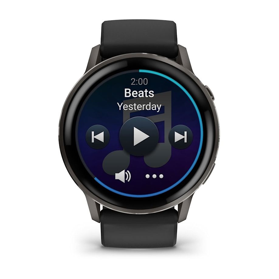 Garmin 010-03014-00 Venu 4 (45mm) fekete szilikon szíjjal sötétszürke okosóra