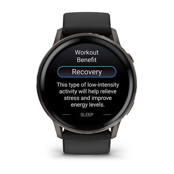 Garmin 010-03014-00 Venu 4 (45mm) fekete szilikon szíjjal sötétszürke okosóra