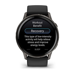 Garmin 010-03014-00 Venu 4 (45mm) fekete szilikon szíjjal sötétszürke okosóra
