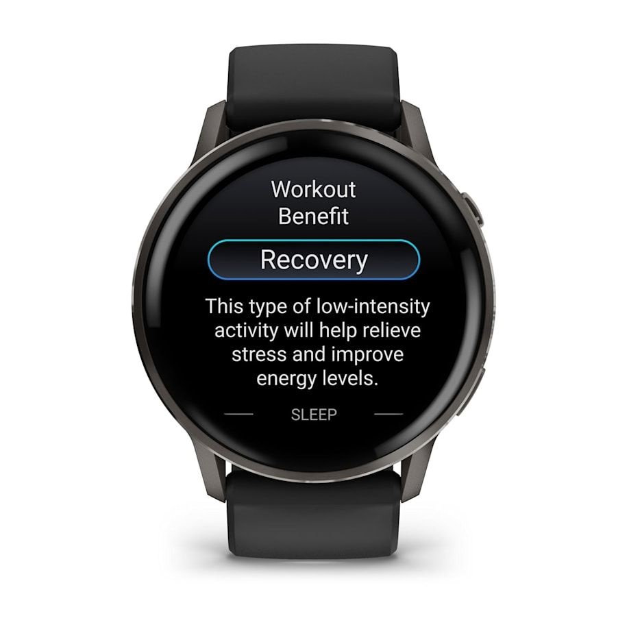 Garmin 010-03014-00 Venu 4 (45mm) fekete szilikon szíjjal sötétszürke okosóra