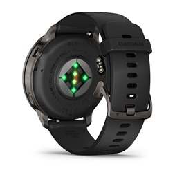 Garmin 010-03014-00 Venu 4 (45mm) fekete szilikon szíjjal sötétszürke okosóra