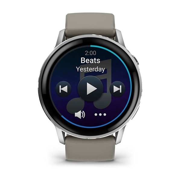 Garmin 010-03014-01 Venu 4 (45mm) szürke szilikon szíjjal ezüst okosóra