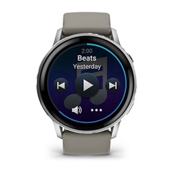 Garmin 010-03014-01 Venu 4 (45mm) szürke szilikon szíjjal ezüst okosóra