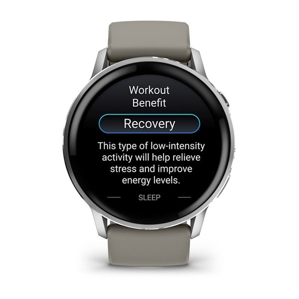 Garmin 010-03014-01 Venu 4 (45mm) szürke szilikon szíjjal ezüst okosóra