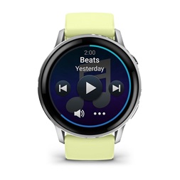 Garmin 010-03014-02 Venu 4 (45mm) citromsárga szilikon szíjjal ezüst okosóra
