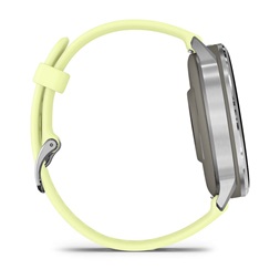 Garmin 010-03014-02 Venu 4 (45mm) citromsárga szilikon szíjjal ezüst okosóra