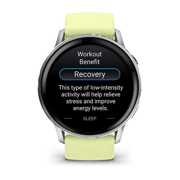 Garmin 010-03014-02 Venu 4 (45mm) citromsárga szilikon szíjjal ezüst okosóra