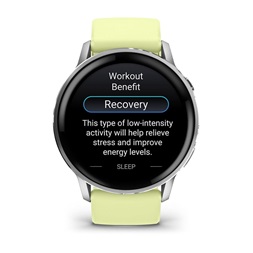Garmin 010-03014-02 Venu 4 (45mm) citromsárga szilikon szíjjal ezüst okosóra