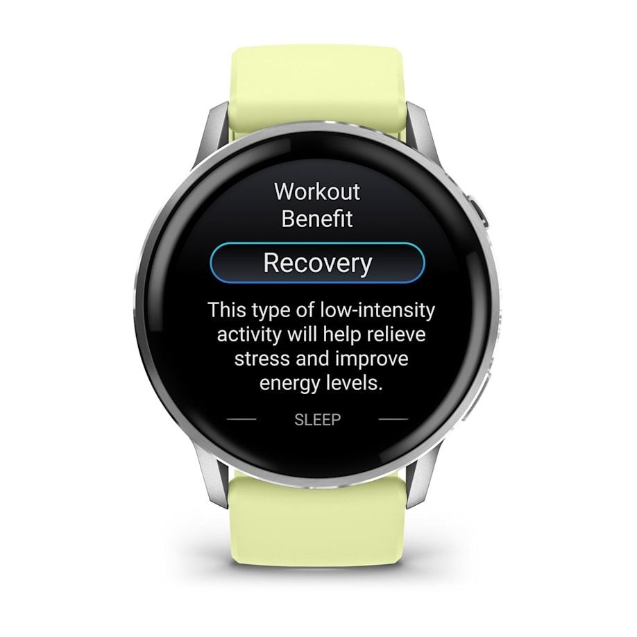 Garmin 010-03014-02 Venu 4 (45mm) citromsárga szilikon szíjjal ezüst okosóra