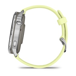 Garmin 010-03014-02 Venu 4 (45mm) citromsárga szilikon szíjjal ezüst okosóra