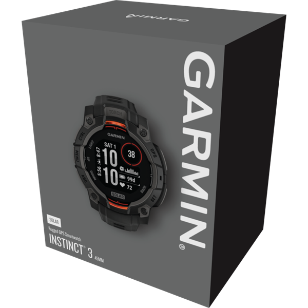 Garmin Instinct 3 45mm Solar fekete okosóra