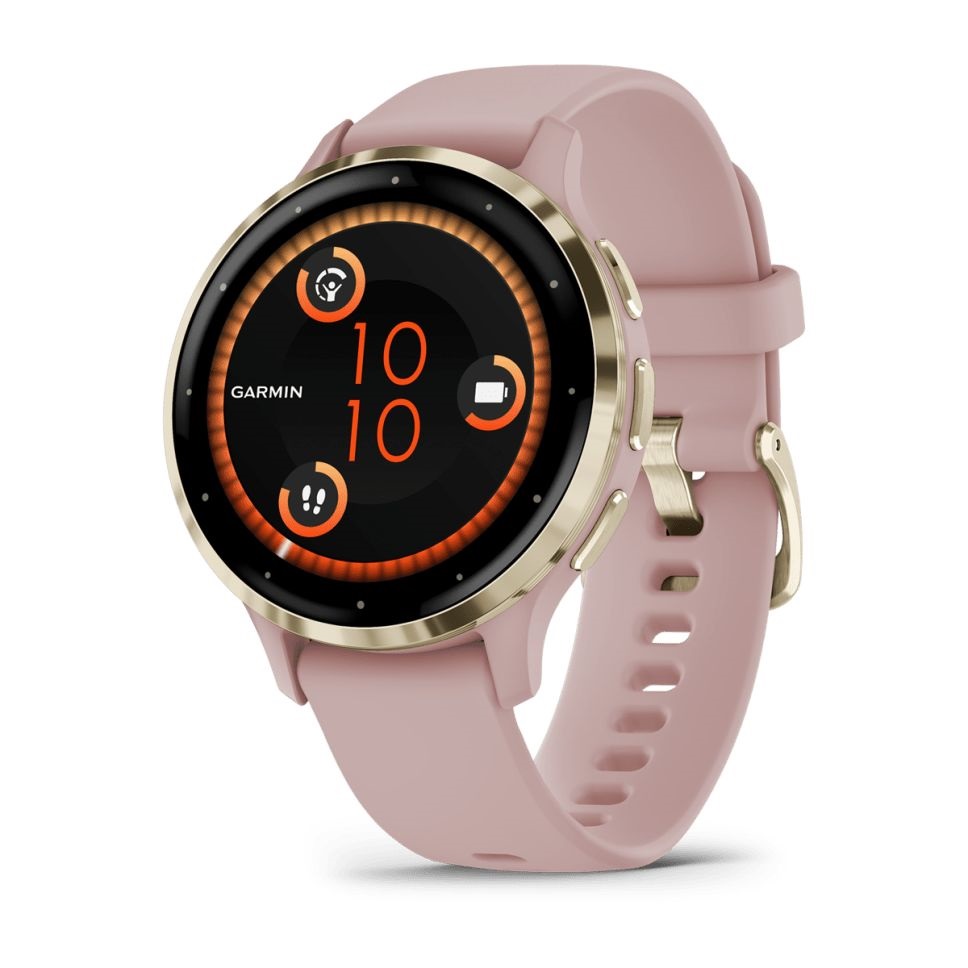 Garmin Venu 3S rózsa krémarany, szilikon szíjjal okosóra (Újszerű)