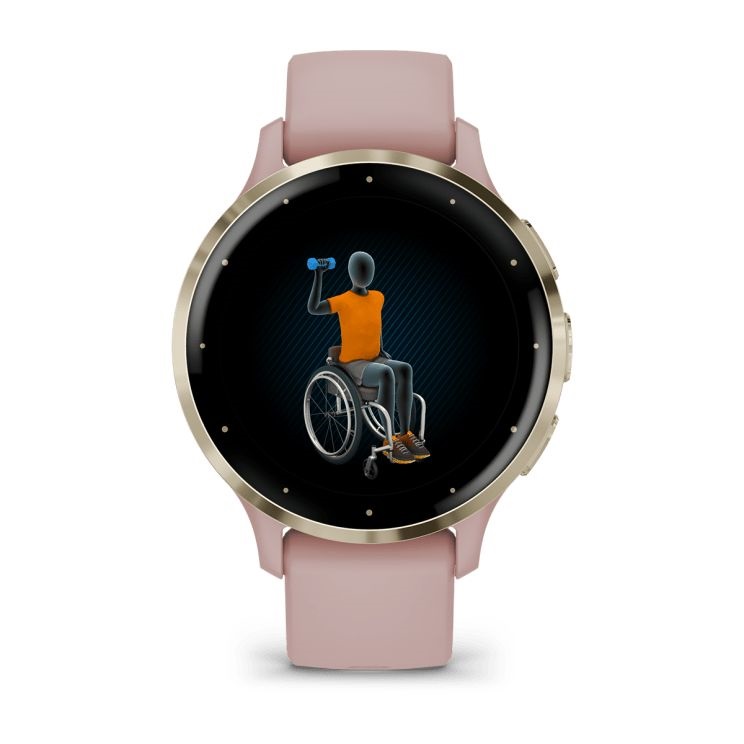 Garmin Venu 3S rózsa krémarany, szilikon szíjjal okosóra (Újszerű)