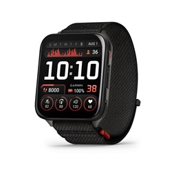 Garmin Venu X1 Titanium ComfortFit nylon szíjjal fekete okosóra