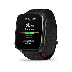 Garmin Venu X1 Titanium ComfortFit nylon szíjjal fekete okosóra