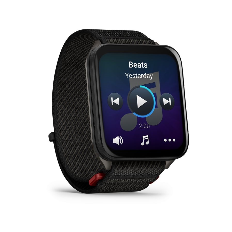 Garmin Venu X1 Titanium ComfortFit nylon szíjjal fekete okosóra