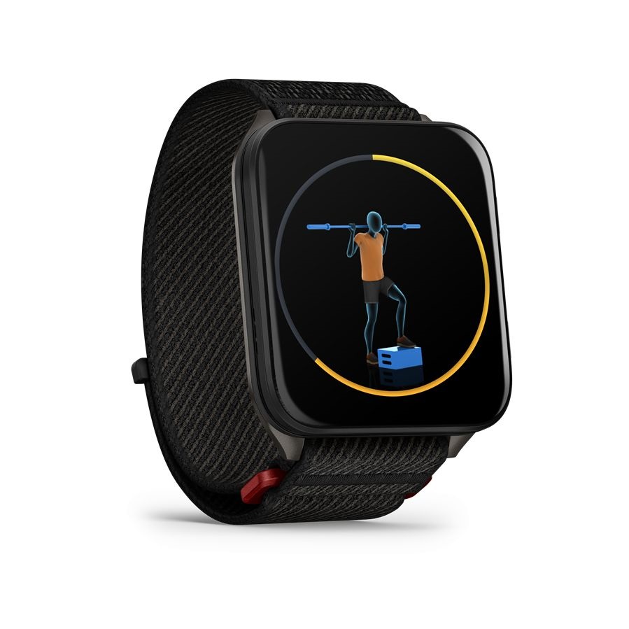 Garmin Venu X1 Titanium ComfortFit nylon szíjjal fekete okosóra