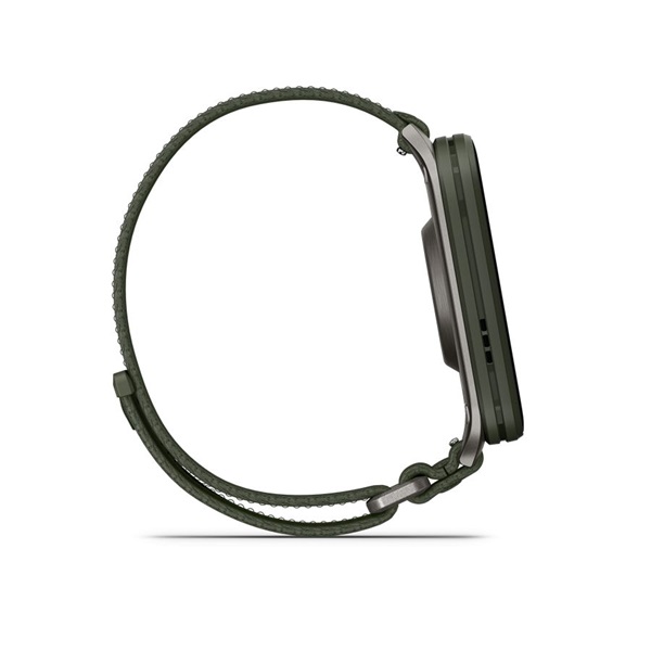 Garmin Venu X1 Titanium ComfortFit nylon szíjjal mohazöld okosóra