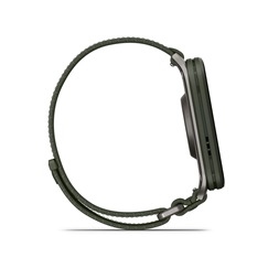 Garmin Venu X1 Titanium ComfortFit nylon szíjjal mohazöld okosóra