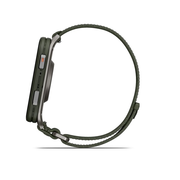 Garmin Venu X1 Titanium ComfortFit nylon szíjjal mohazöld okosóra