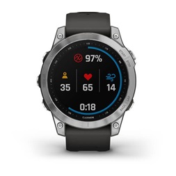Garmin fenix 7 (47mm) szilikon pántos ezüst okosóra (Újracsomagolt)