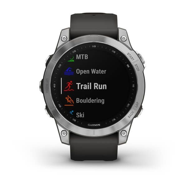 Garmin fenix 7 (47mm) szilikon pántos ezüst okosóra (Újracsomagolt)
