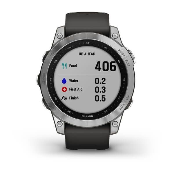 Garmin fenix 7 (47mm) szilikon pántos ezüst okosóra (Újracsomagolt)