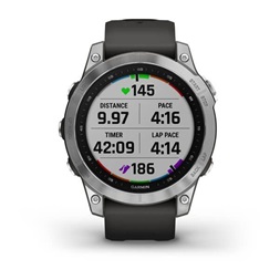 Garmin fenix 7 (47mm) szilikon pántos ezüst okosóra (Újracsomagolt)