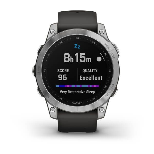 Garmin fenix 7 (47mm) szilikon pántos ezüst okosóra (Újracsomagolt)