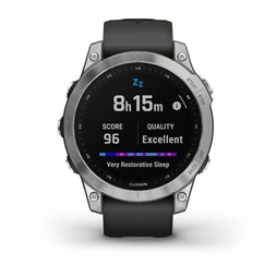 Garmin fenix 7 (47mm) szilikon pántos ezüst okosóra (Újracsomagolt)