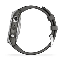 Garmin fenix 7 (47mm) szilikon pántos ezüst okosóra (Újracsomagolt)