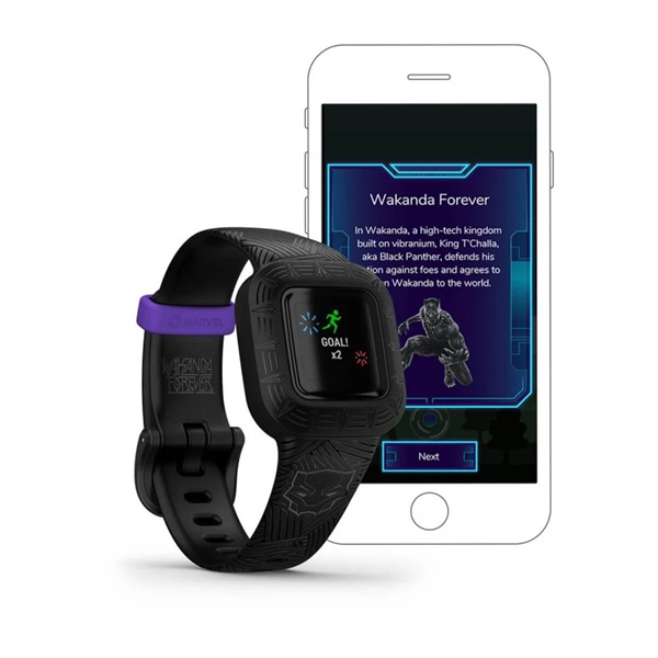 Garmin vivofit jr. 3 Fekete Párduc állítható szíjjal okosóra (Újracsomagolt)