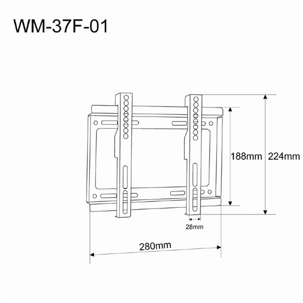Gembird 17"-37" monitor TV fali tartó fekete