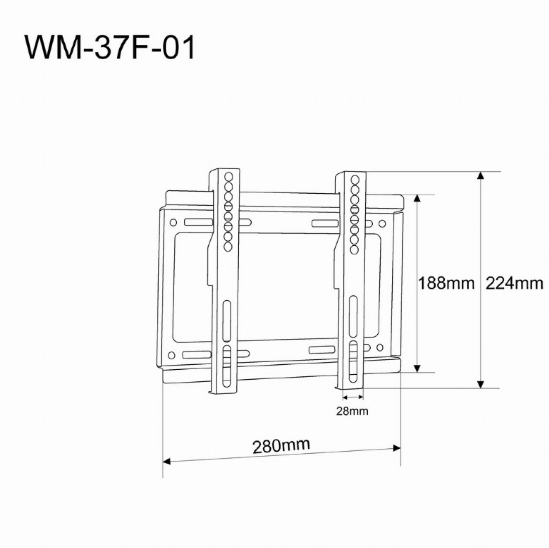 Gembird 17"-37" monitor TV fali tartó fekete