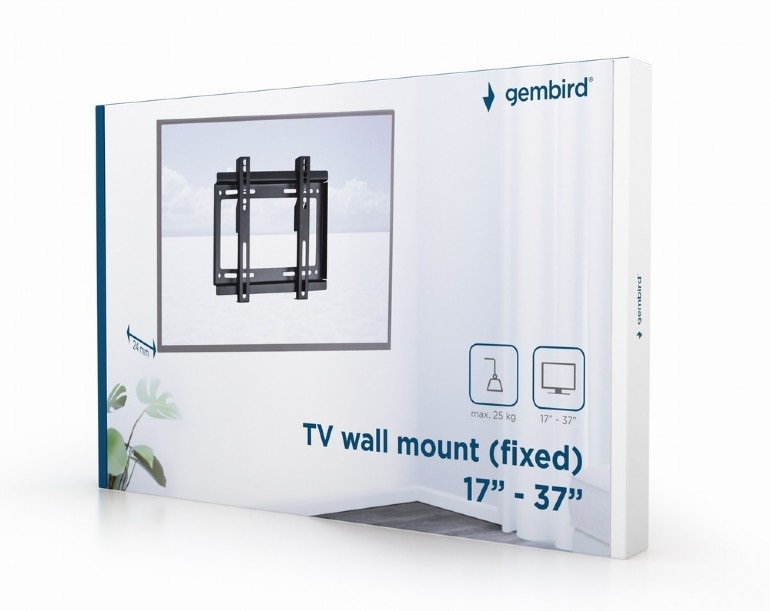 Gembird 17"-37" monitor TV fali tartó fekete