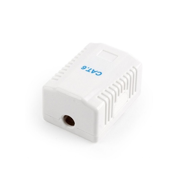 Gembird 1x RJ45 8P8C/UTP cat6 fali aljzat, komplett konnektor aljzat fehér