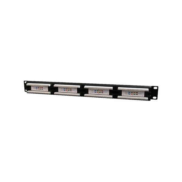 Gembird 24 portos Cat.5e 1U 19" RJ45 Patch Panel