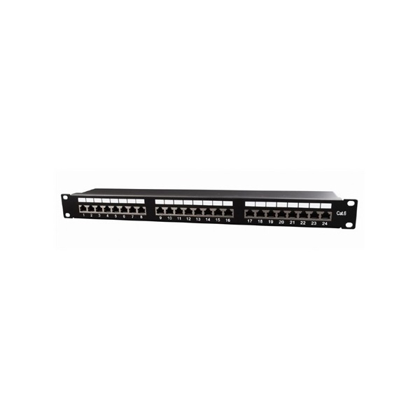 Gembird 24 portos Cat6 19" RJ45 Patch Panel