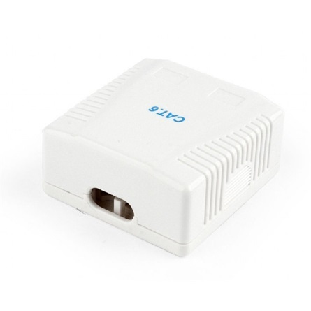 Gembird 2x RJ45 kat. 6 fali aljzat, komplett fehér