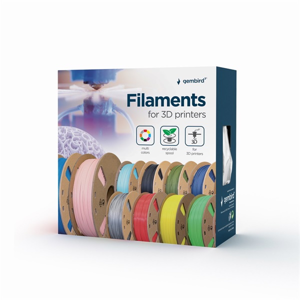 Gembird 3DP-PLA1.75-01-GR PLA 1.75mm 1kg szürke filament