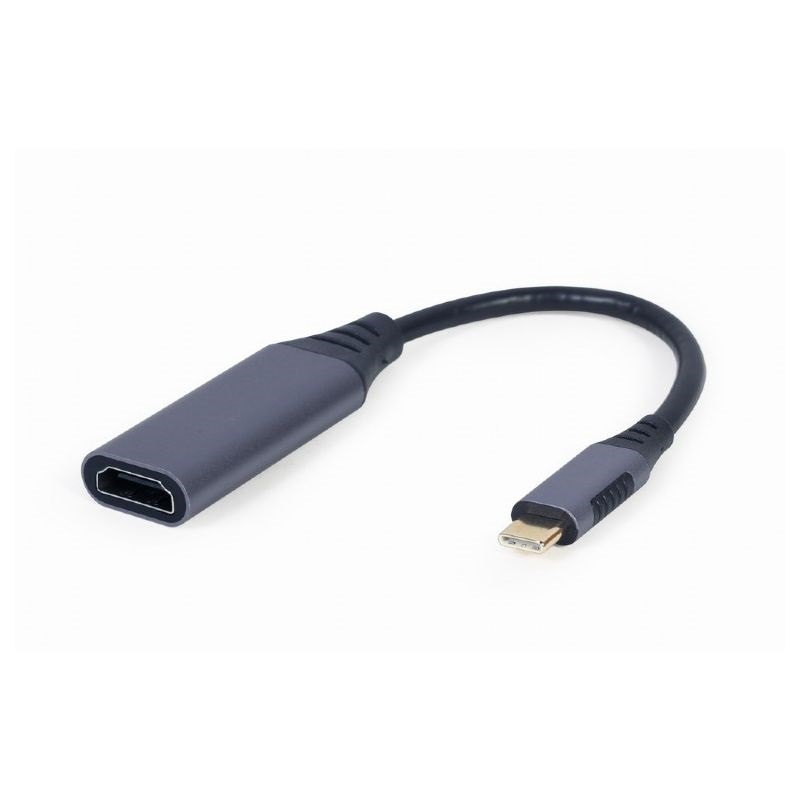 Gembird A-USB3C-HDMI-01 Type C apa - HDMI anya szürke adapter