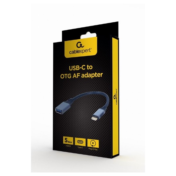 Gembird A-USB3C-OTGAF-01 USB 3.0 anya - Type C apa OTG szürke adapter