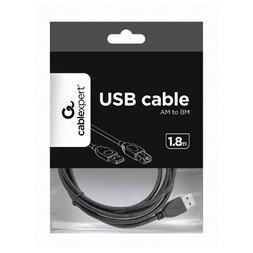 Gembird CCP-USB2-AMBM-6 1,8m USB A apa - USB B apa fekete kábel