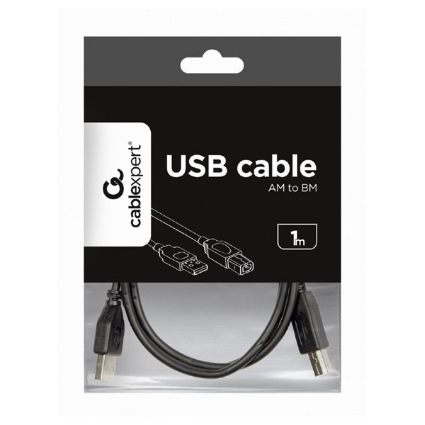 Gembird CCP-USB2-AMCM-1M 1m USB A apa - USB C apa fekete kábel