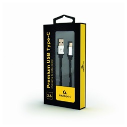 Gembird CCP-USB2-AMCM-2.5M 2,5m USB A apa - USB C apa fekete kábel