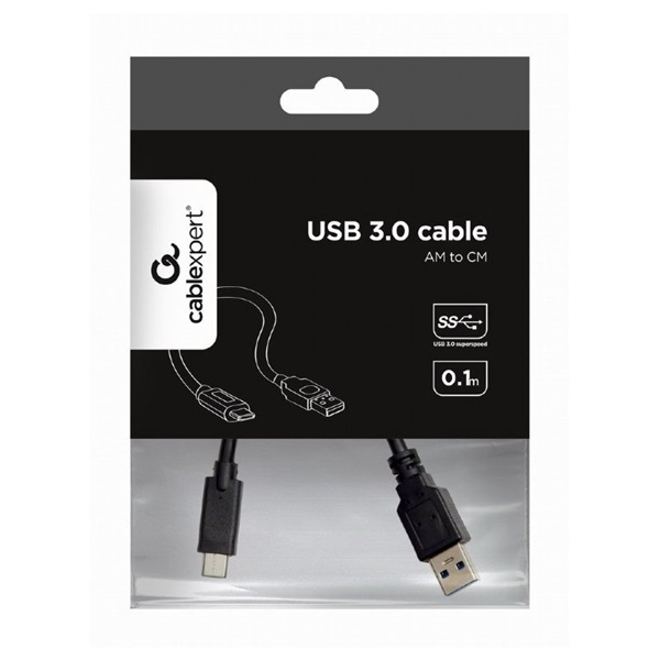 Gembird CCP-USB3-AMCM-0.1M 0,1m USB A apa - USB C apa kábel
