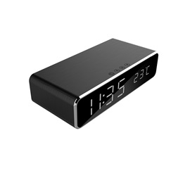 Gembird DAC-WPC-01 vezeték nélküli fekete digitális ébresztőóra