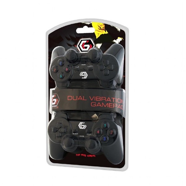 Gembird JPD-UDV2-01 Double dual vibration USB fekete kontroller