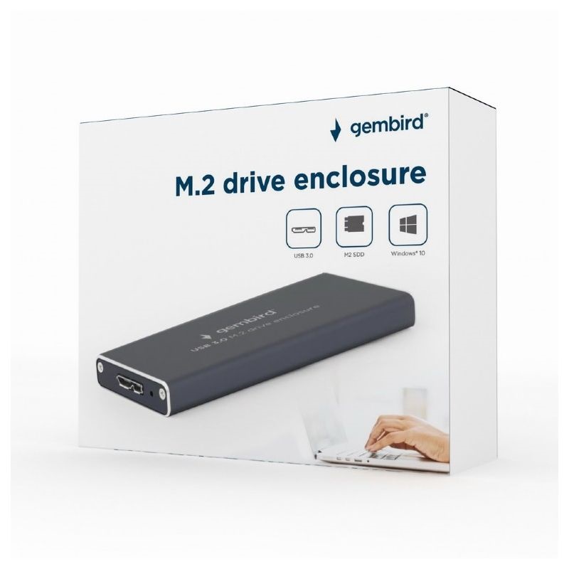 Gembird EE2280-U3C-01 USB 3.0 M2 fekete ház